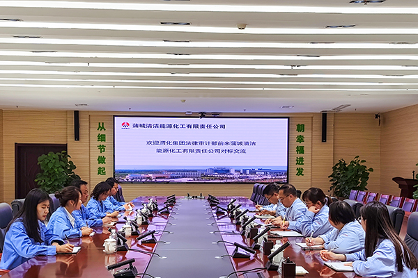2023年6月16日  法律審計(jì)部人員 段進(jìn)元  王穎莉  楊愛玲  王翠翠，王宏宏，前往蒲城清潔能源化工有限責(zé)任公司對標(biāo)交流，蒲城清潔能源化工有限責(zé)任公司審計(jì)部部長劉廣林、法律風(fēng)控部部長曹磊等人員參加座談會(huì)。.jpg