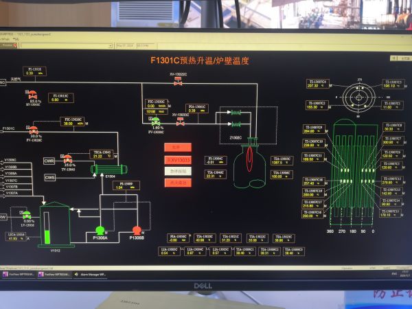圖2 5月7日，3號氣化爐升溫實時畫面。.jpg